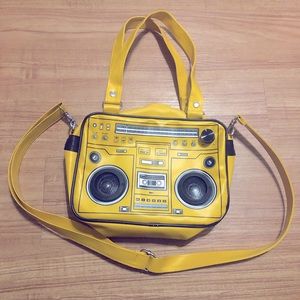 Yellow speaker purse